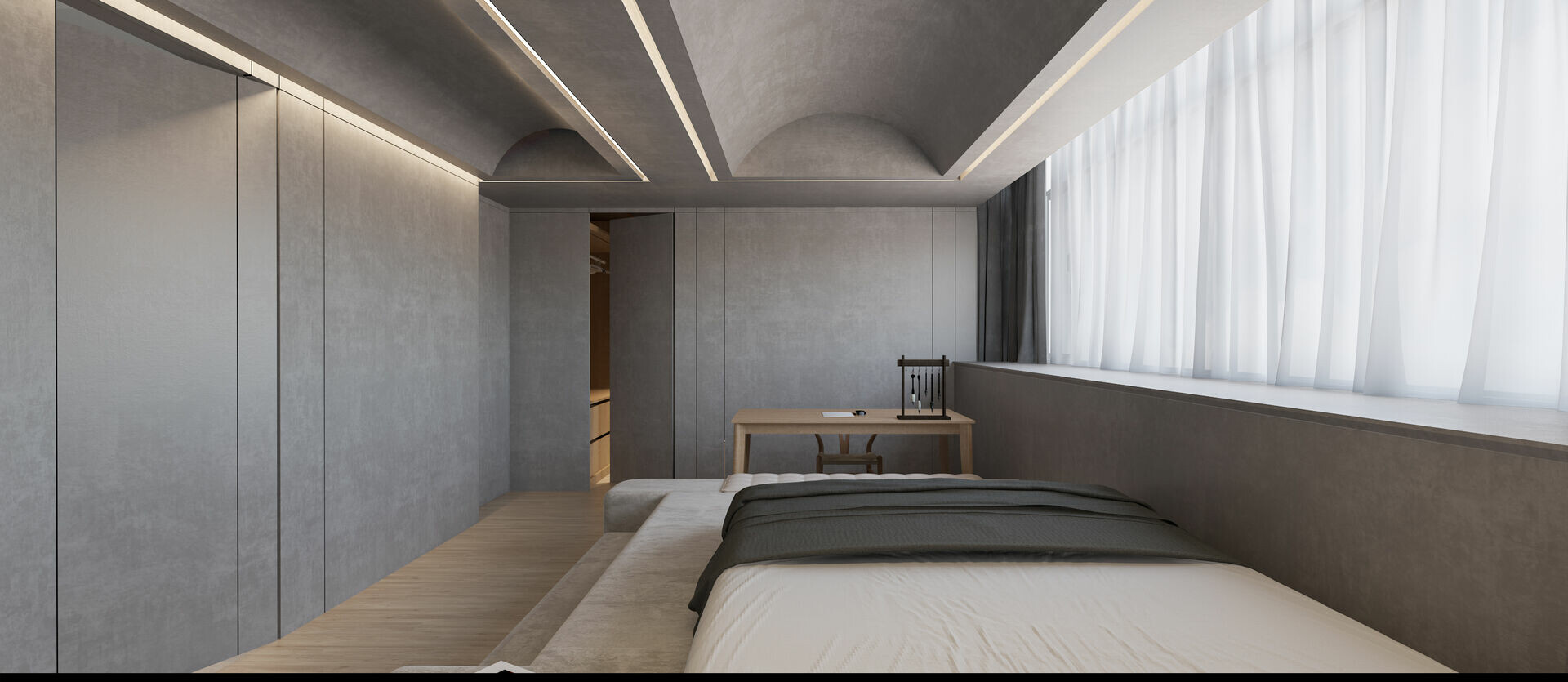 太硯設計住宅作品武生相-3D渲染空間圖