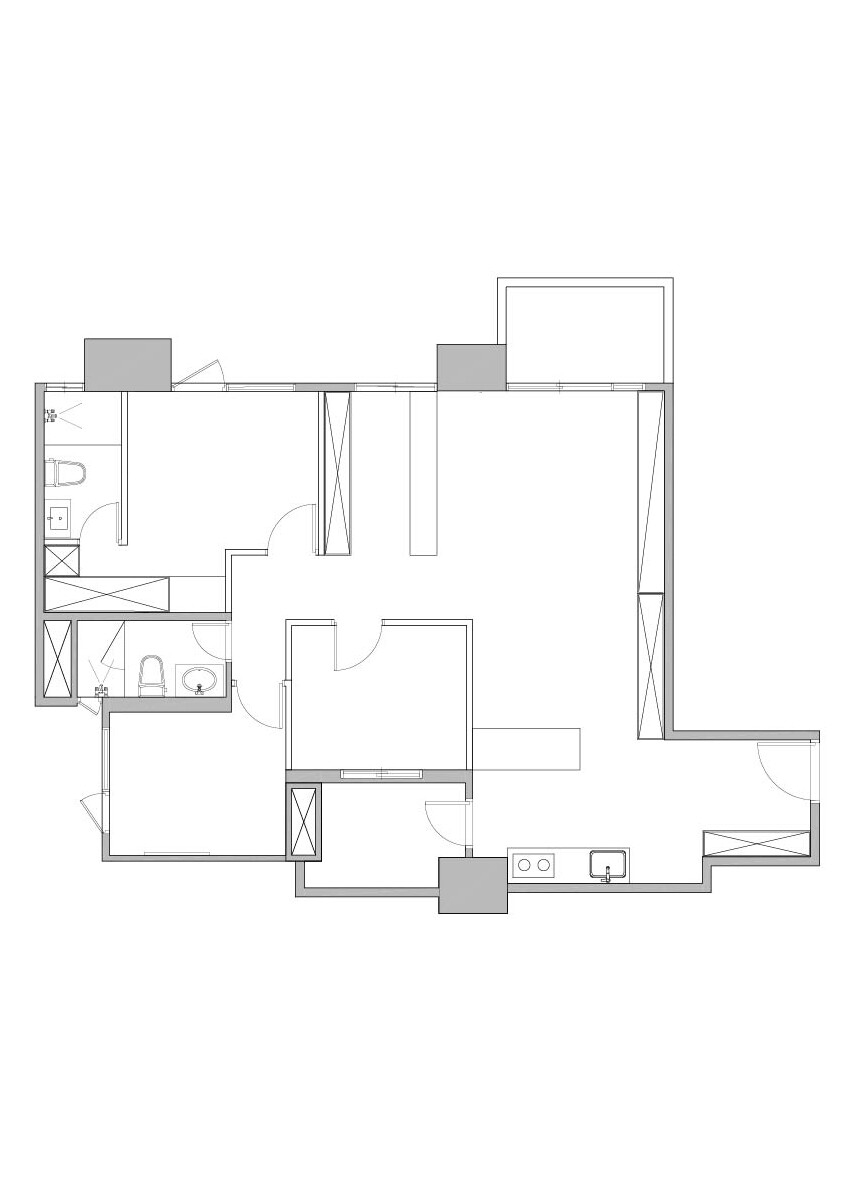 太硯設計住宅作品月宮 建商原始平面圖